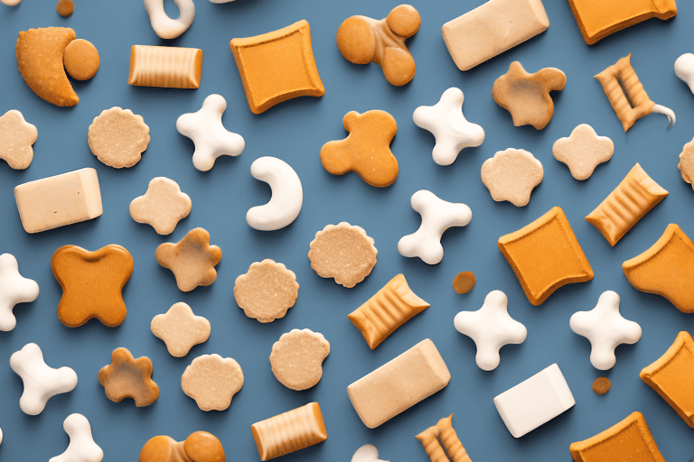 A variety of different dog treats