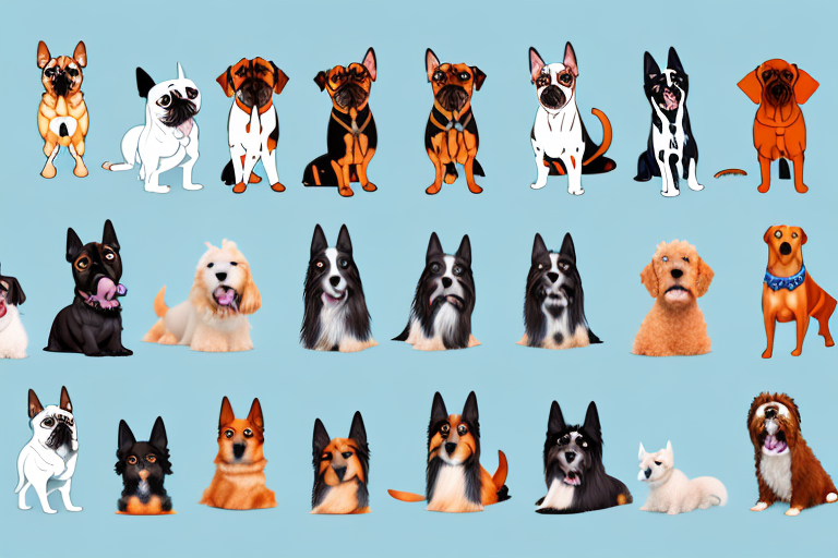 Various dog breeds in different poses and environments