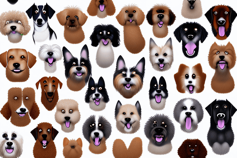 Various distinctive dog breeds