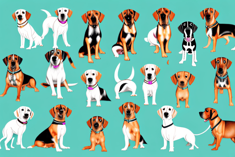 Various types of dogs in different postures and expressions that reflect their unique personalities