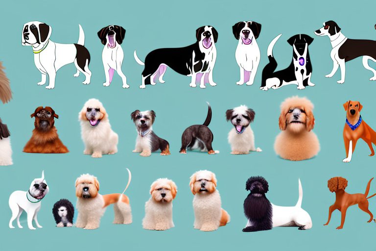 Various breeds of dogs