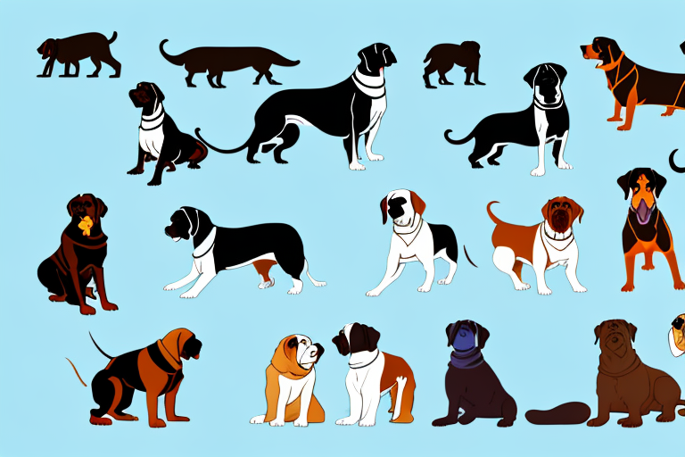 Various types of big dogs