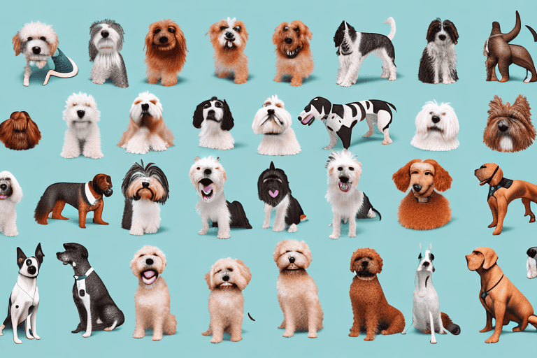 Various medium-sized dog breeds