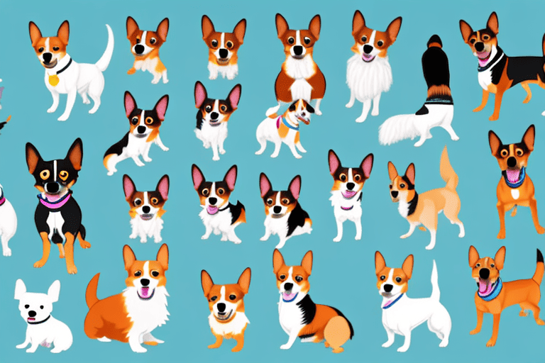 Various dog breeds that begin with the letter 'c' such as a chihuahua