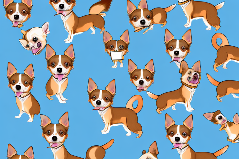 Various types of chihuahua dogs showcasing their distinctive features and characteristics in a dynamic