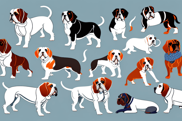 Several distinct english dog breeds