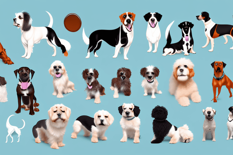 Several different popular breeds of dogs