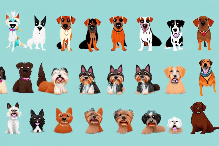 Various types of dogs from different breeds