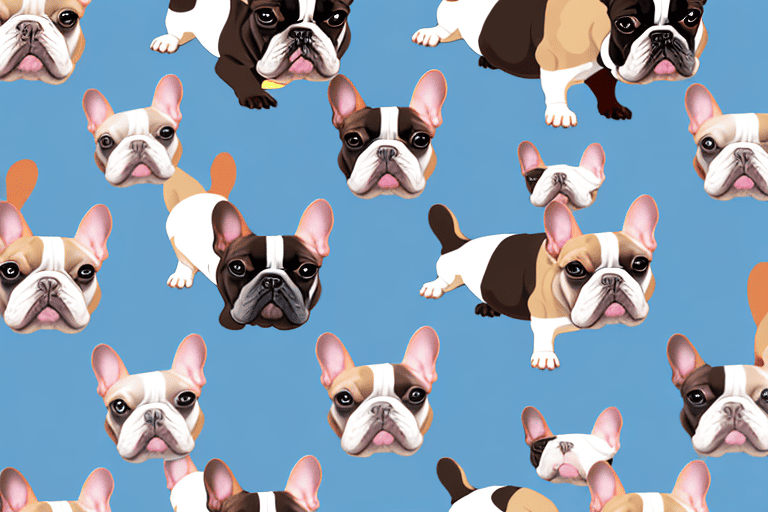 Several distinct french bulldog breeds