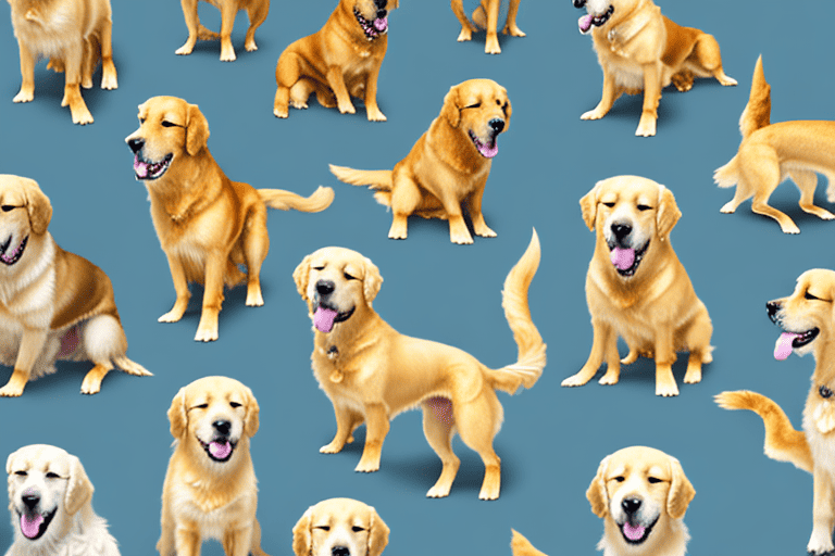 Several different types of golden-colored dogs