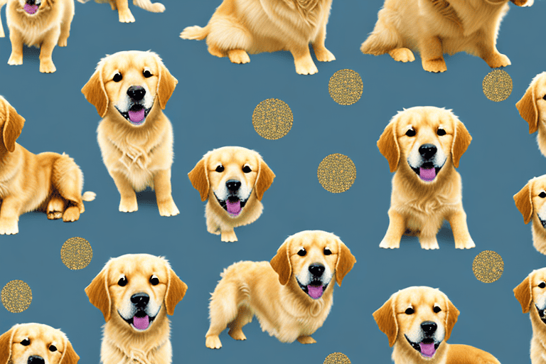 Several different types of golden retrievers