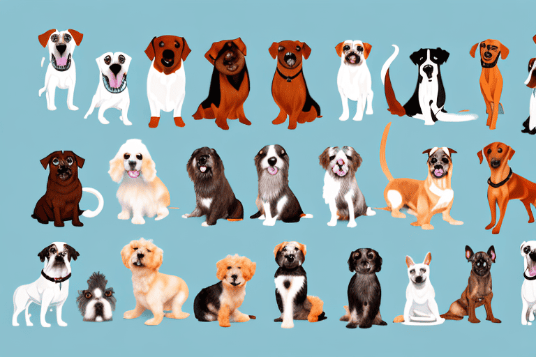 Several different dog breeds