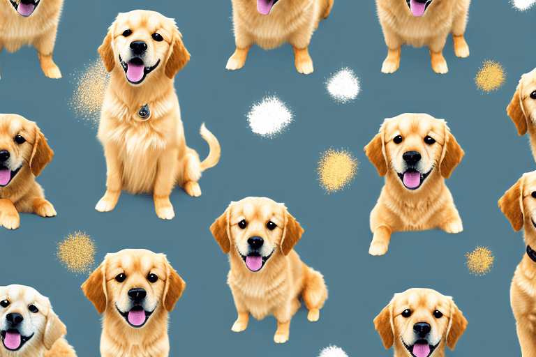 Several distinct types of golden retrievers