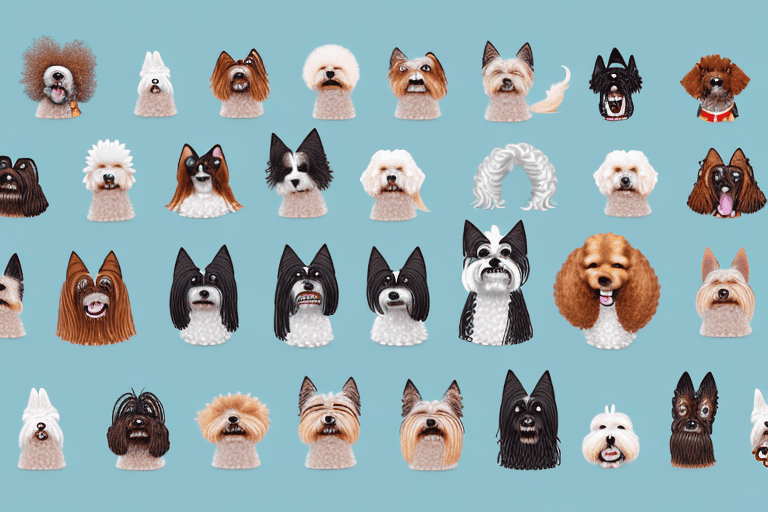 Various types of dogs with different hair textures and lengths