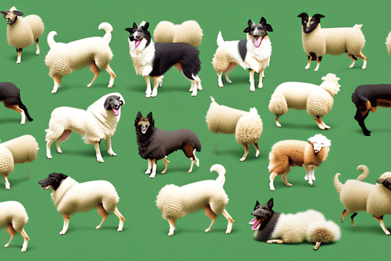 A variety of popular herding dog breeds