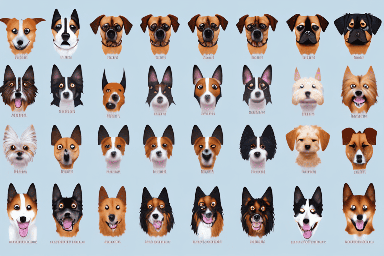 Various dog breeds side by side for comparison