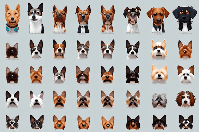 A diverse collection of different dog breeds from around the world