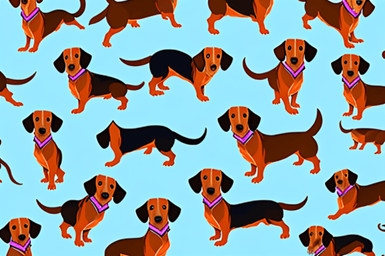 Several different types of dachshund dogs