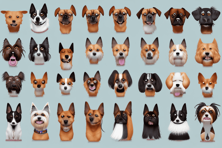 Various popular dog breeds from around the world