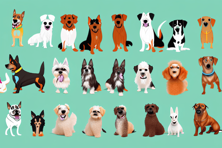 Various types of dogs from different breeds