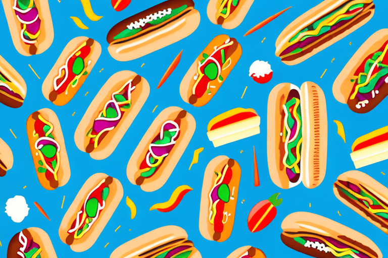 A variety of different styled hot dogs