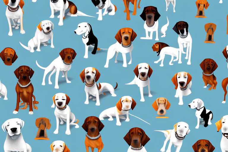 Several different types of hound dogs