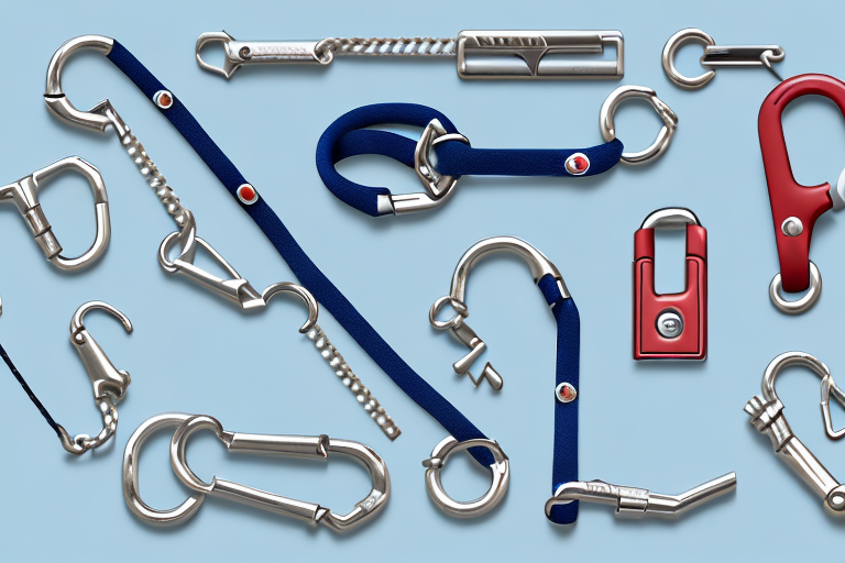 Various types of dog leash clips such as bolt snap