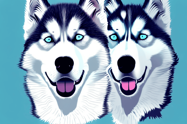 Several distinctive types of husky dog breeds