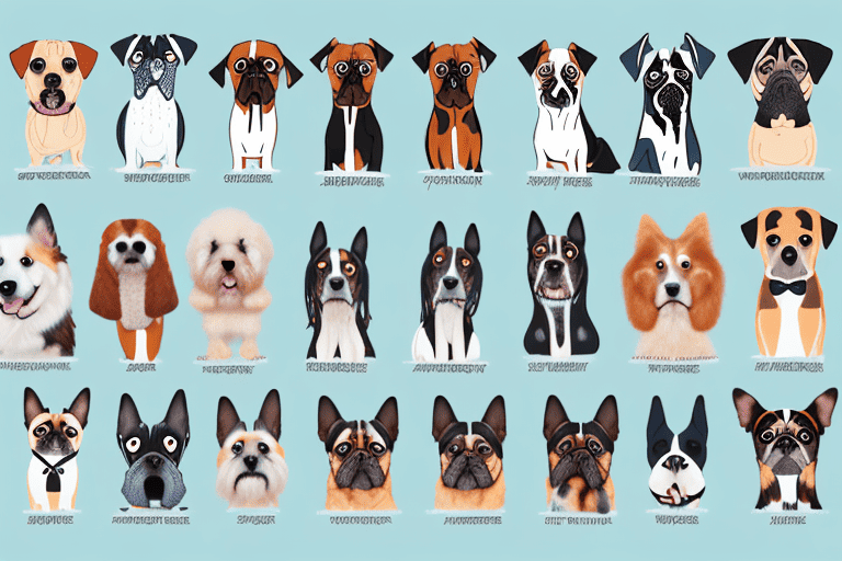 A variety of different dog breeds