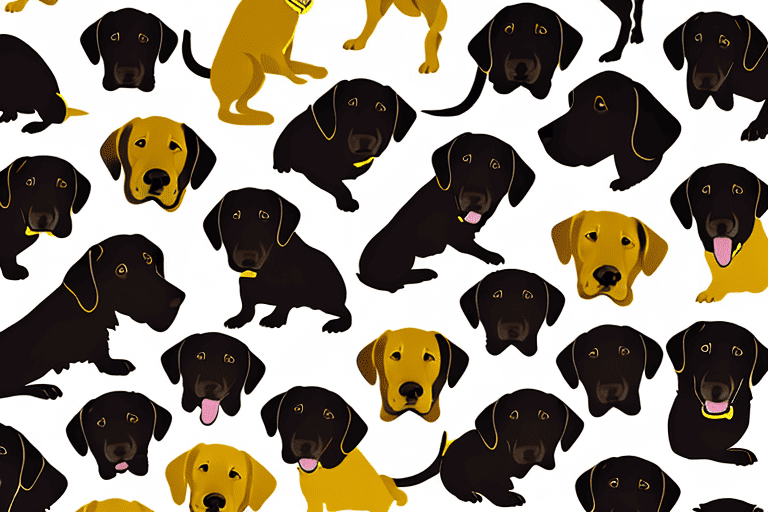 Various lab dog breeds