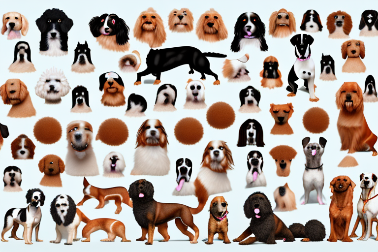 Various breeds of dogs