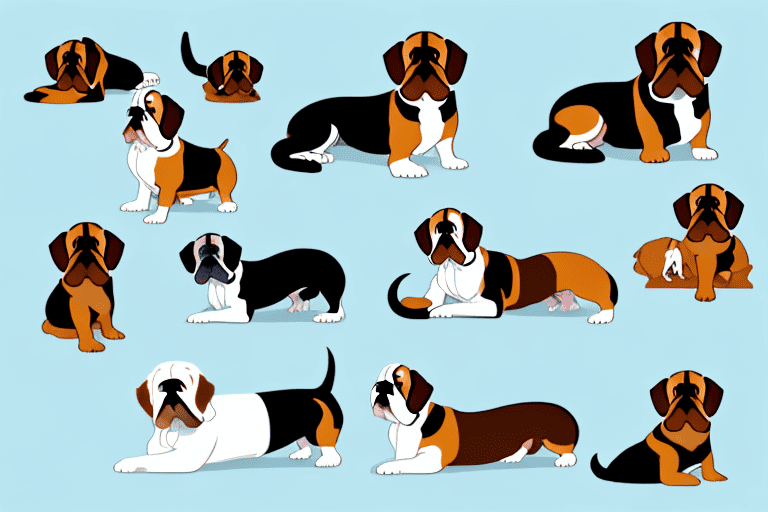 Several different breeds of dogs