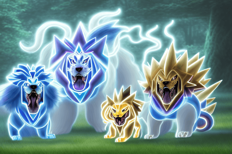 The three legendary dog-type pokémon - raikou