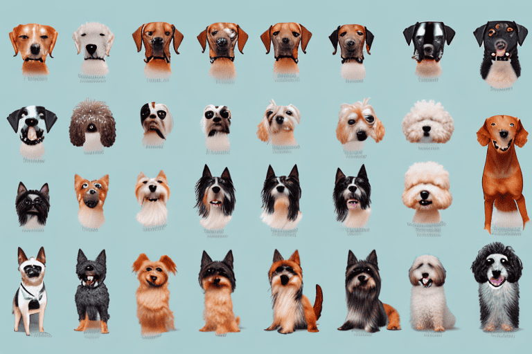 A variety of different dog breeds