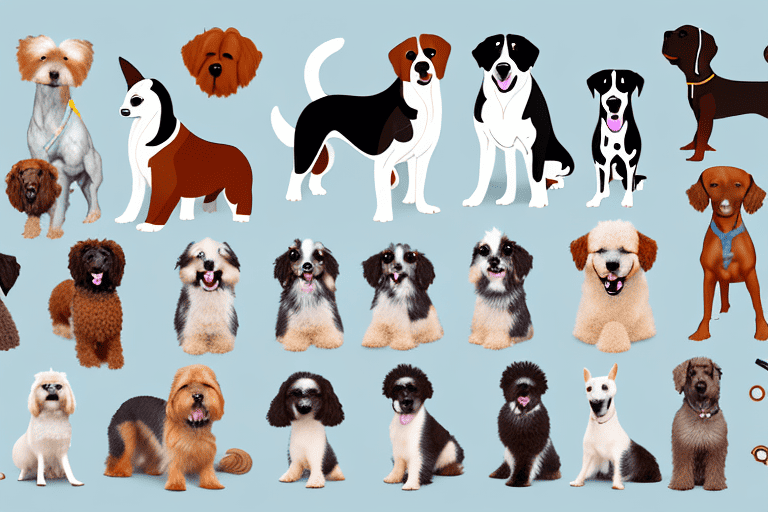 Various breeds of dogs