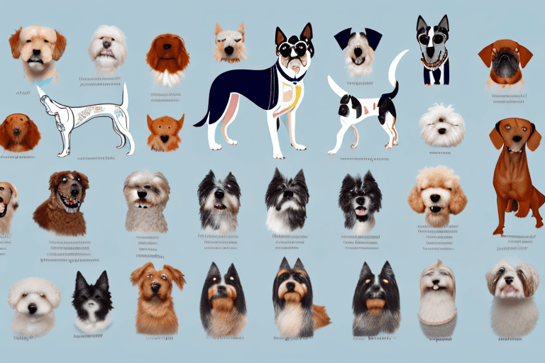 A diverse range of dog breeds