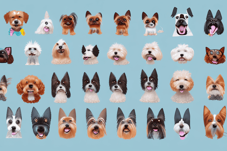 A variety of different dog breeds