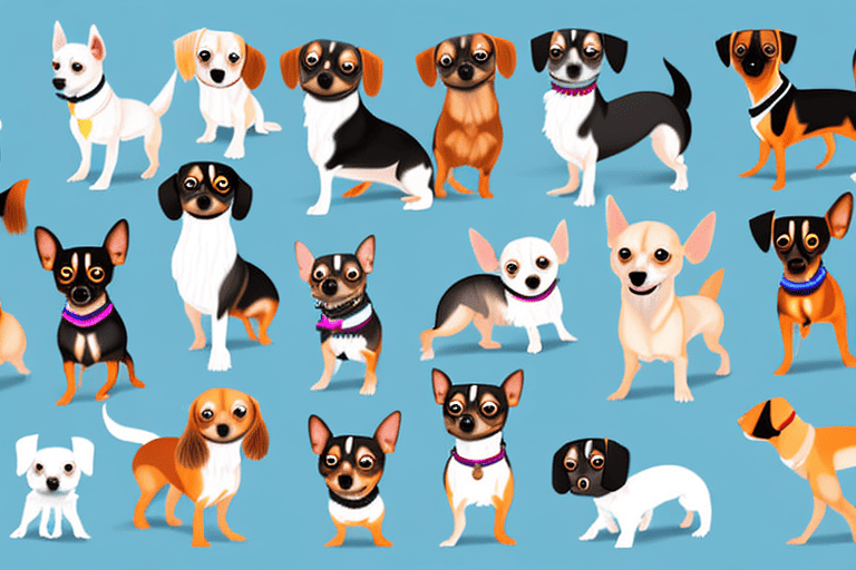 A variety of small dog breeds