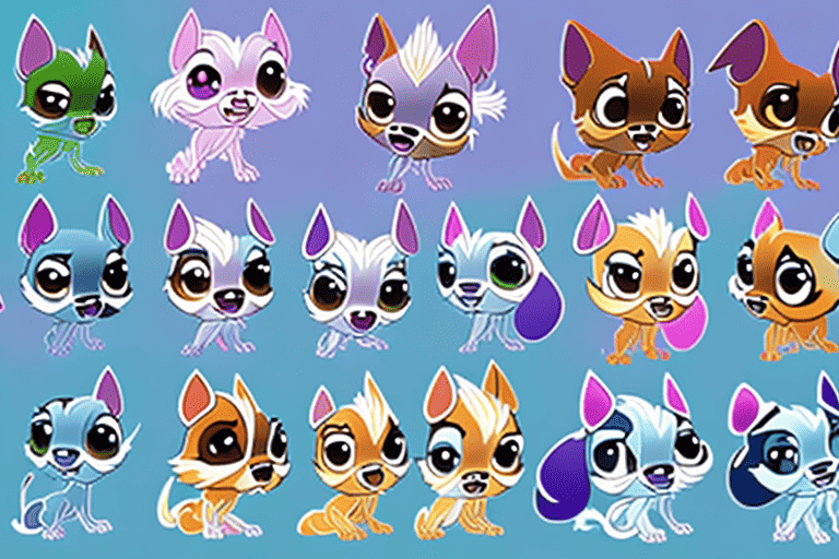 Various types of dogs from littlest pet shop (lps)