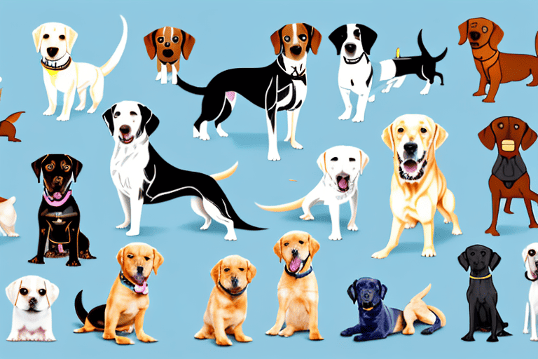 A variety of friendly and lovable dog breeds