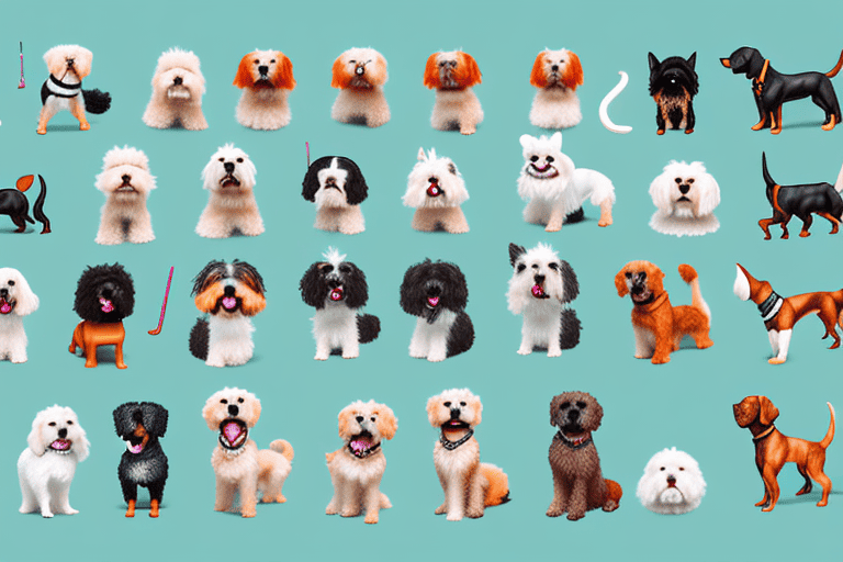 A variety of different miniature dog breeds