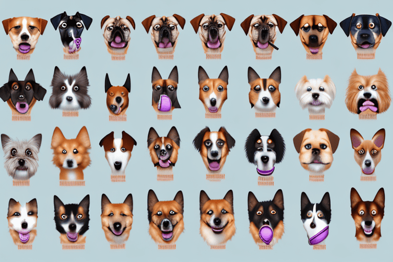 Various dog breeds showcasing a range of different muzzle types