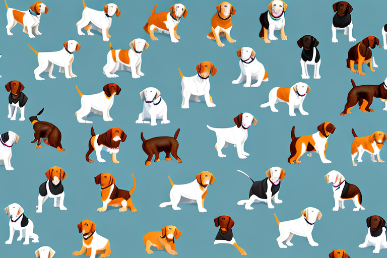 Various types of hound dogs