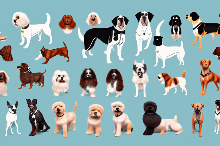 Various pedigree dog breeds