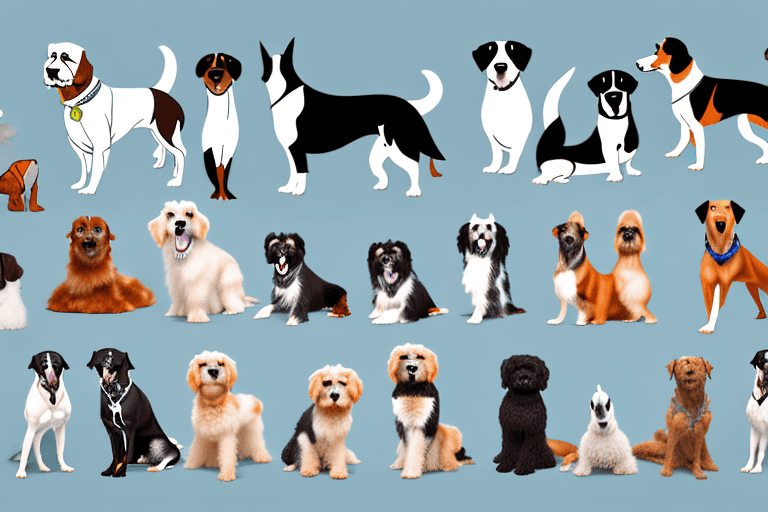 Various breeds of dogs