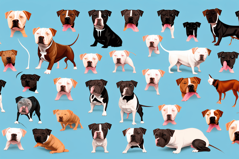 Several different types of pitbull breeds