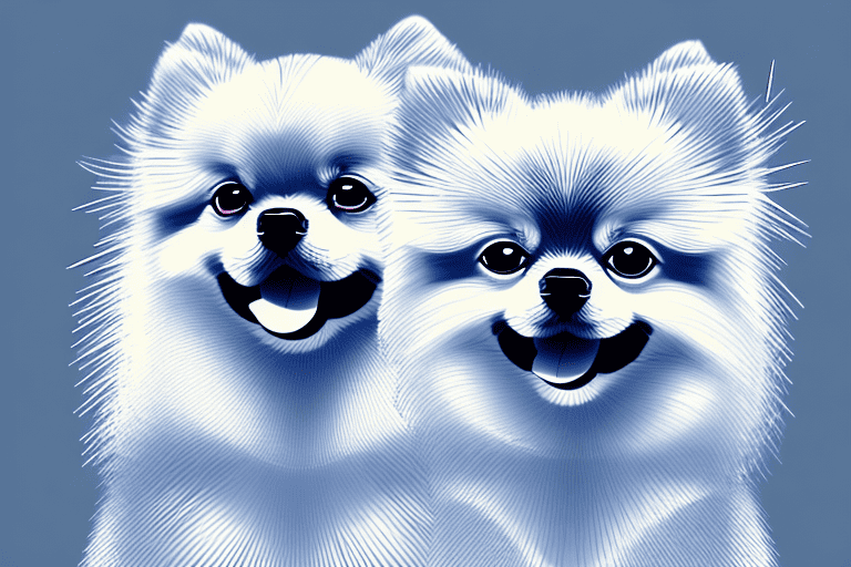 Several distinct pomeranian dog breeds