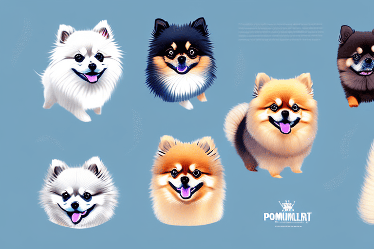 Different types of pomeranian dogs showcasing their unique features