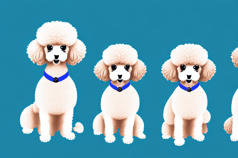 Three different types of poodle dogs - toy