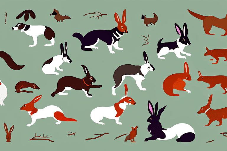 Various breeds of dogs